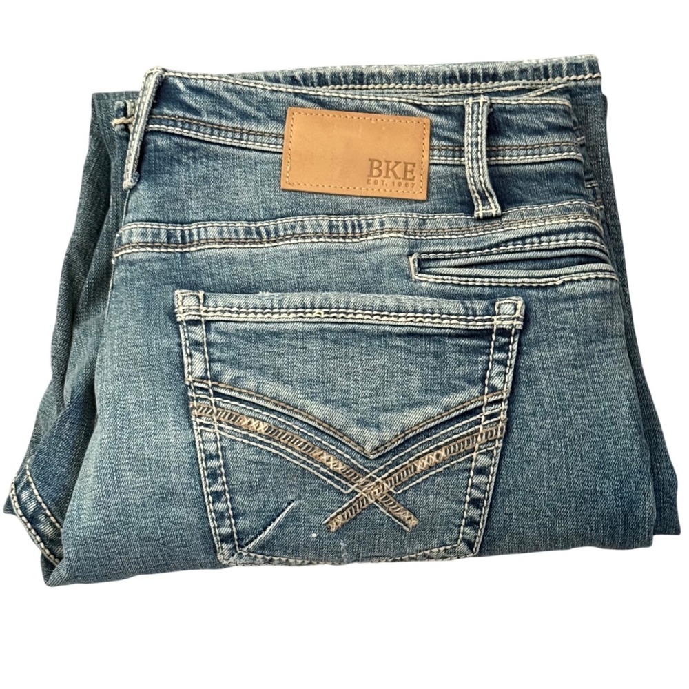 BKE Tyler Straight Leg Jeans Mens 36x32 Blue Performance Stretch Medium Wash